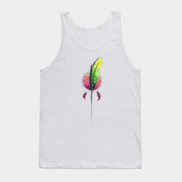 Feather and Dreamcatcher Tank Top by Calogero